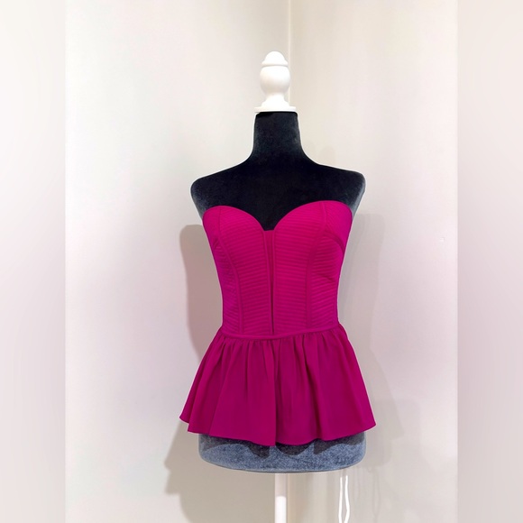 Parker Tops - Parker Vibrant Hot Pink/Fuschia Bustier Stop Size Xs